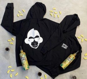 Merchandise, trendy hoodie met apenshot-logo